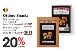 Sligro Ottimo Snacks Mini hamburger aanbieding