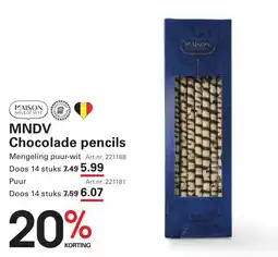 Sligro Mndv chocolade pencils aanbieding