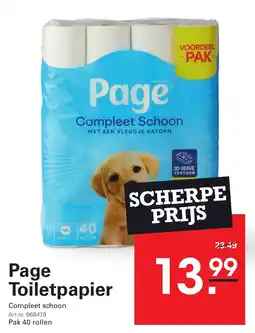 Sligro Page Toilet papier aanbieding