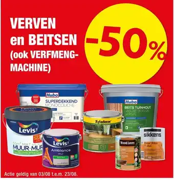 Hubo Verven en beitsen aanbieding
