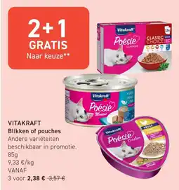 Tom&Co Vitakraft blikken of pouches aanbieding