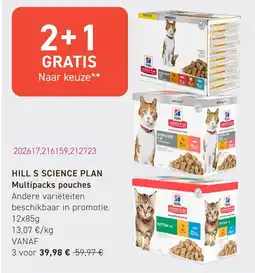 Tom&Co Hill s science plan multipacks pouches aanbieding