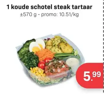 1 koude schotel steak tartaar