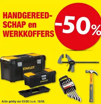 Hubo Handgereed- schap en werkkoffers aanbieding