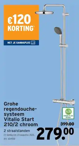 GAMMA Grohe regendouche-systeem Vitalio Start aanbieding
