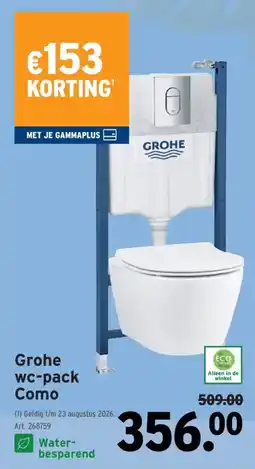 GAMMA Grohe wc-pack Como aanbieding