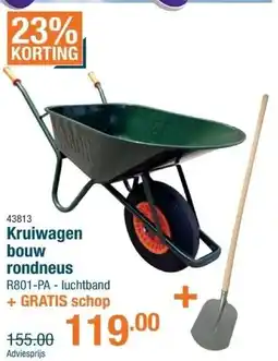 Cevo Kruiwagen bouw rondneus aanbieding