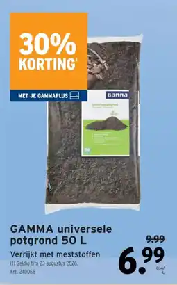 GAMMA gamma universele potgrond aanbieding
