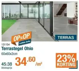 Cevo Terrastegel Ohio aanbieding