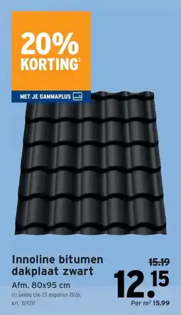 GAMMA Innoline bitumen dakplaat aanbieding
