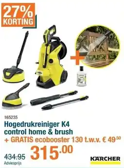 Cevo Hogedrukreiniger K4 control home & brush aanbieding