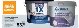 GAMMA Gamma 1x dekkend muurverf aanbieding