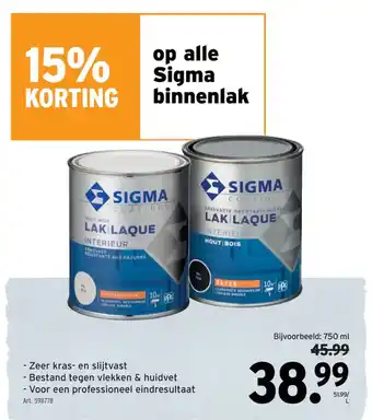 Sigma binnenlak