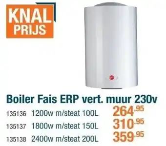 Cevo Boiler Fais ERP vert. muur aanbieding