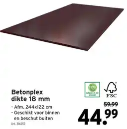 GAMMA Betonplex aanbieding