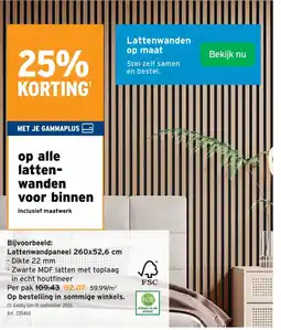 GAMMA lattenwanden voor binnen aanbieding