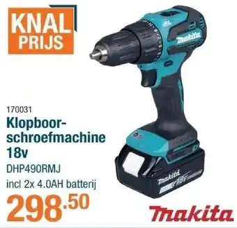 Cevo Klopboor-schroefmachine 18v aanbieding