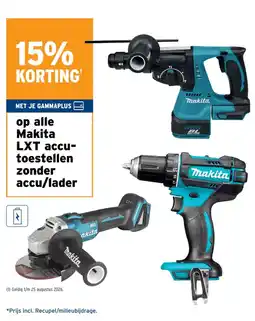 GAMMA Makita LXT Accu-Toestellen aanbieding