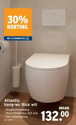 GAMMA Atlantic hang-wc Rick wit aanbieding