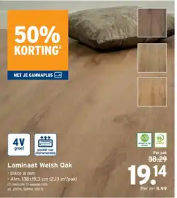GAMMA Laminaat Welsh Oak aanbieding