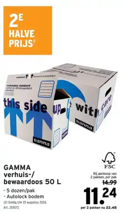 GAMMA gamma verhuis-/bewaardoes 50 l aanbieding