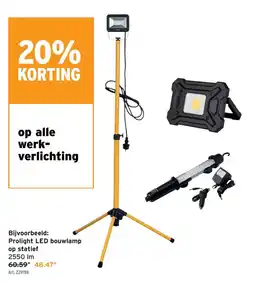 GAMMA Prolight LED bouwlamp op statief aanbieding
