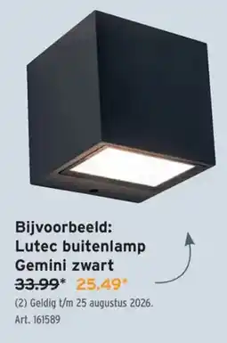 GAMMA Lutec Buitenlamp Gemini aanbieding