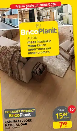Brico Laminaatvloer natural oak aanbieding