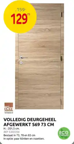 Brico Volledig Deurgeheel Afgewerkt S69 73 cm aanbieding