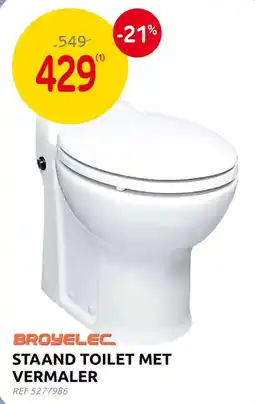Brico staand toilet met vermalen aanbieding