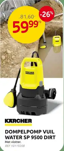Brico Dompelpomp vuil water sp 9500 dirt aanbieding