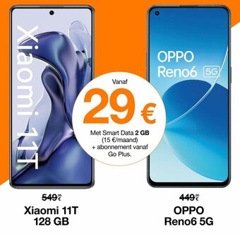 Xiaomi 11T 128 GB, OPPO Reno6 5G