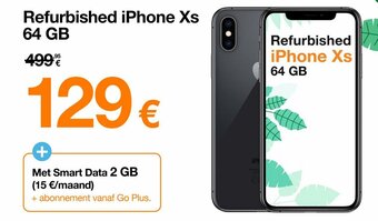 Orange Refurbished iPhone Xs 64 GB aanbieding