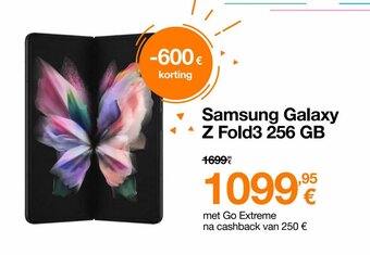 Orange Samsung Galaxy Z Fold3 256 GB aanbieding