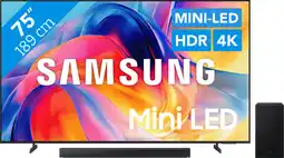 Coolblue Samsung Mini-led 75 M73H (2026) + Samsung HW-B66CF (2025) aanbieding
