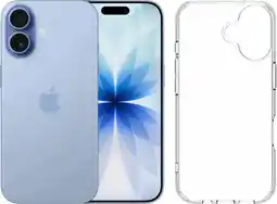 Coolblue Apple iPhone 17 512GB Blauw + BlueBuilt Protective Back Cover Transparant aanbieding