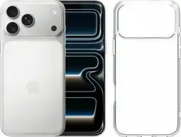 Coolblue Apple iPhone 17 Pro Max 256 Go Argent + BlueBuilt Protective Back Cover Transparent aanbieding