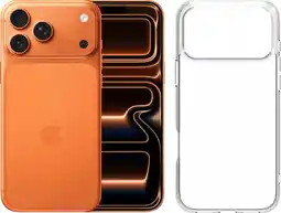 Coolblue Apple iPhone 17 Pro Max 512 Go Orange + BlueBuilt Protective Back Cover Transparent aanbieding