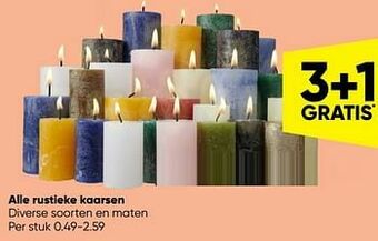 Big Bazar Rustieke kaarsen aanbieding