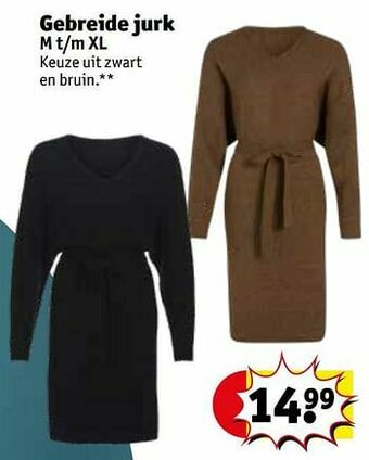 Kruidvat Gebreide jurk aanbieding