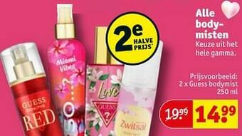 Kruidvat Guess bodymist aanbieding