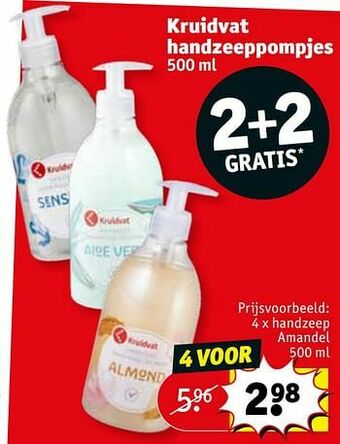 Kruidvat Handzeep amandel aanbieding