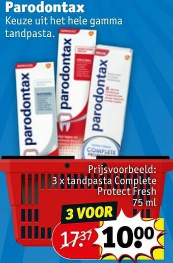 Kruidvat Tandpasta complete protect fresh aanbieding