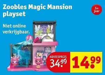Kruidvat Zoobles magic mansion playset aanbieding