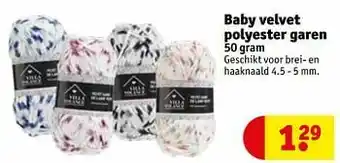 Baby velvet polyester garen