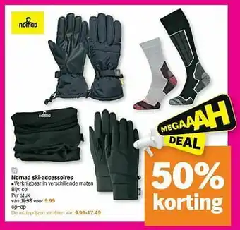 Albert Heijn Nomad ski-accessoires col aanbieding