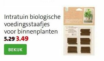 Intratuin Intratuin biologische voedingsstaafjes voor binnenplanten aanbieding
