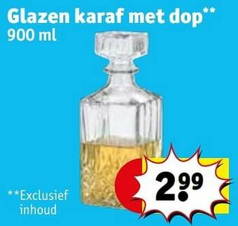 Kruidvat Glazen karaf met dop aanbieding
