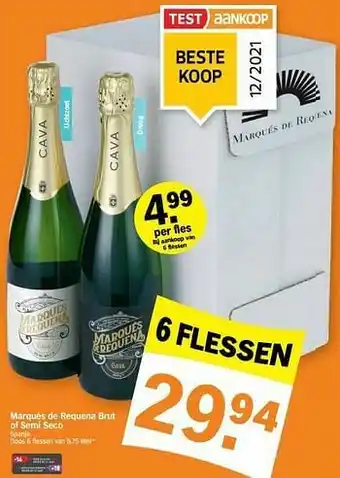 Albert Heijn Marqués de requena brut of semi seco spanje aanbieding