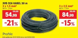 Hubo XVB CCA KABEL aanbieding